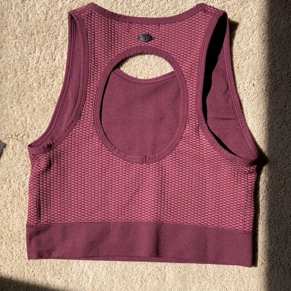 Tahari sport bubble knit keyhole sports bra top S / M or L / XL - Picture 4 of 17